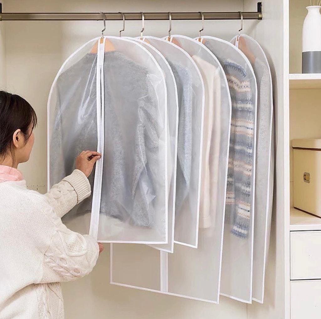 Translucent Dustproof Garment Bags With Zipper And Folding Hook, Hanging Garment Bag, Clear Dust-proof Garment Bags for Storage, Clear Full Zipper Suit Bags Translucent Dustproof Garment Bags With Zipper And Folding Hook, Hanging Garment Bag, Clear Dust-proof Garment Bags for Storage, Clear Full Zipper Suit Bags